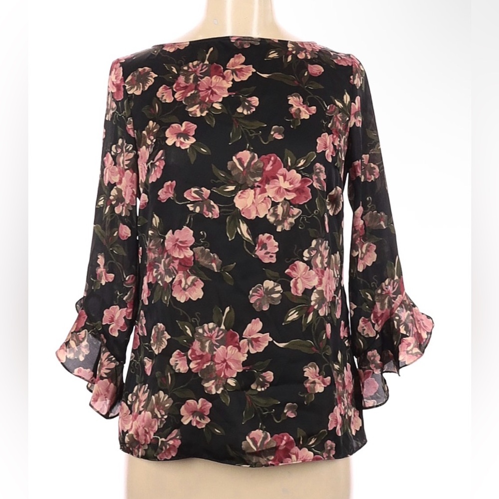 ⭐️LIKE NEW⭐️ Lauren by Ralph Lauren~Women’s Floral 3/4 Sleeve Blouse~XS